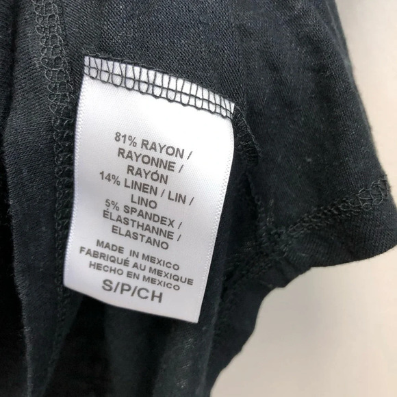 Bobeau black‎ top with bow nwot - Picture 3 of 4